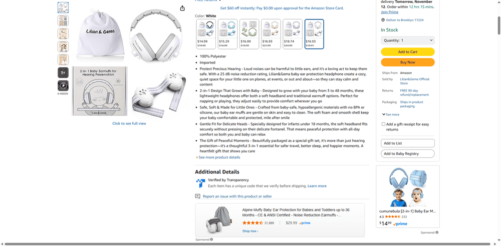 Sponsored Products ads displayed on a competitor’s product page, showcasing alternative items to drive comparison and capture buyer intent